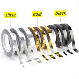 50M Brushed Gold  Floor Edging Waterproof Seam Wall Stickers
