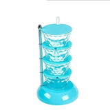 Vertical Rotatable Seasoning Box With Transparent Rotating Design