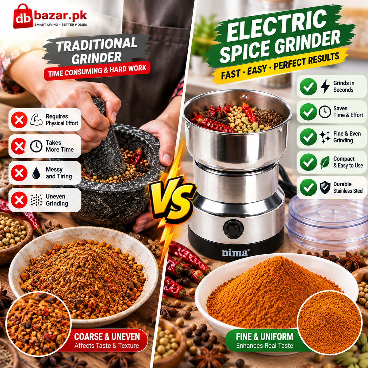 Nima Electric Spice & Masala Grinder