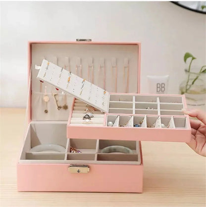 Jewelry Organizer Box | Multi-Layer Jewelry Storage Case | Necklace, Ring & Earring Holder