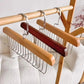 Wooden material wardrobe multi hooks hanger