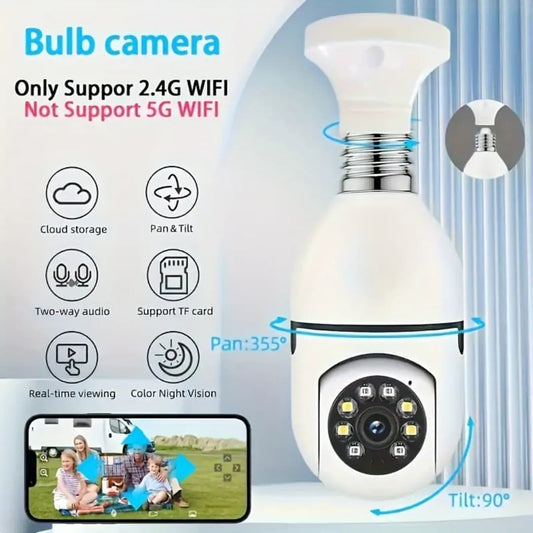 360 rotate bulb holder mini wifi camera