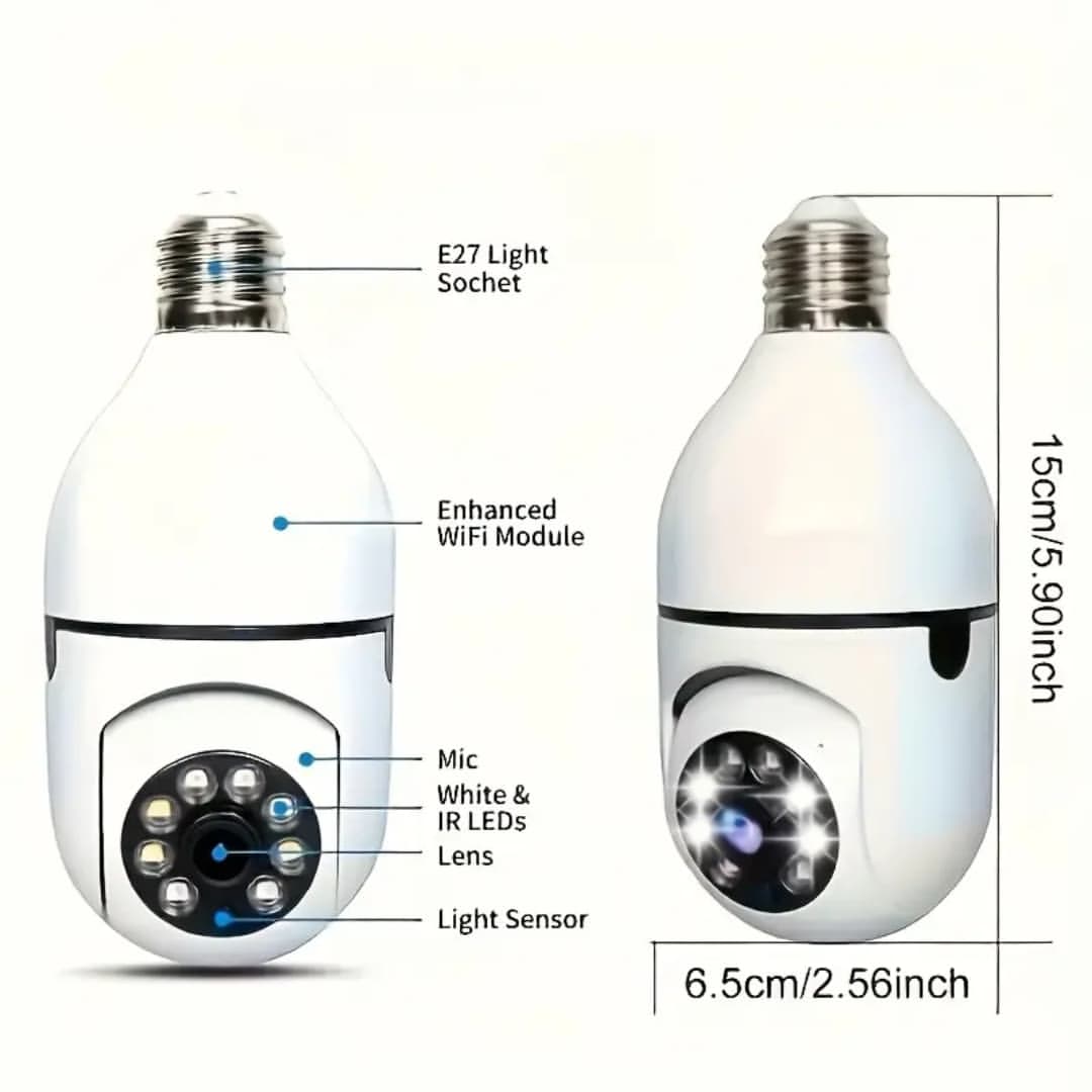 360 rotate bulb holder mini wifi camera