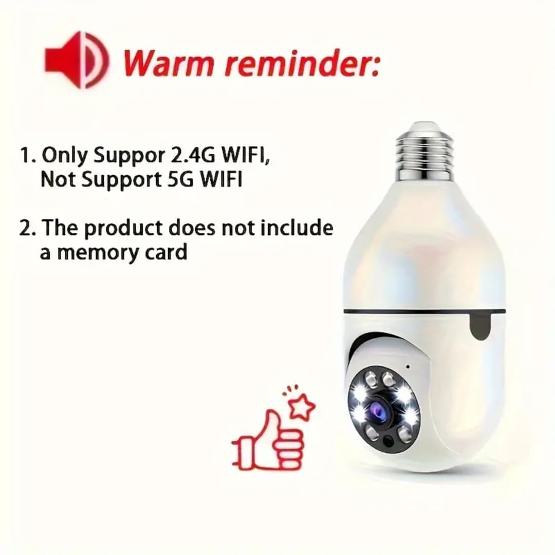 360 rotate bulb holder mini wifi camera