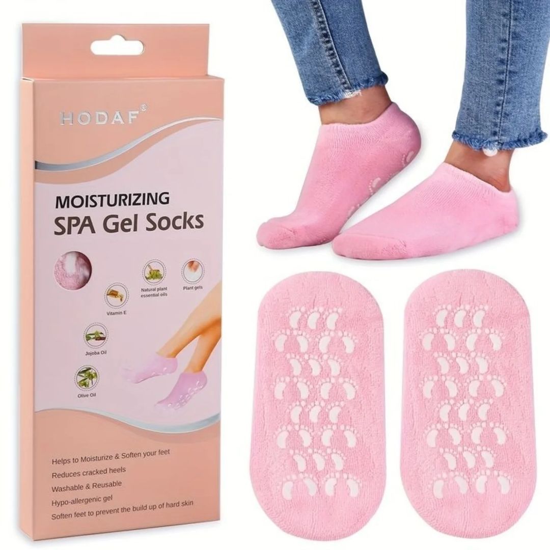 Reusable Gel Moisturising Anti Cracked Heel Socks, Pain Relief Feet Care Protector, Full Length Silicone Foot Protector, Foot Spa Pedicure Silicone Sock