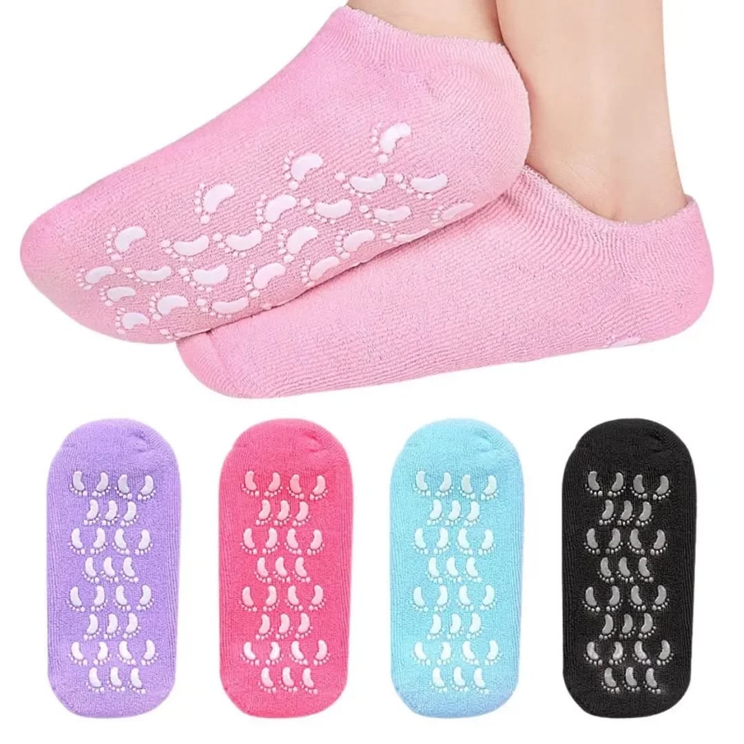 Reusable Gel Moisturising Anti Cracked Heel Socks, Pain Relief Feet Care Protector, Full Length Silicone Foot Protector, Foot Spa Pedicure Silicone Sock