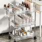 Transparent Acrylic Kitchen Organizer Trolley Movable Trolley Rack Organizer