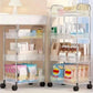 Transparent Acrylic Kitchen Organizer Trolley Movable Trolley Rack Organizer