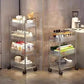 Transparent Acrylic Kitchen Organizer Trolley Movable Trolley Rack Organizer