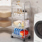 Transparent Acrylic Kitchen Organizer Trolley Movable Trolley Rack Organizer