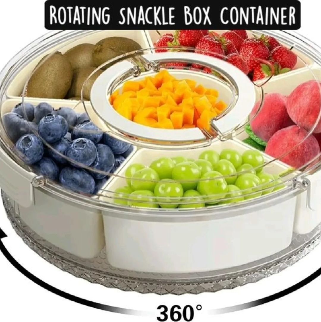 Premium Quality Acrylic 360 Rotate Dry Fruit Storage container Serving Tray