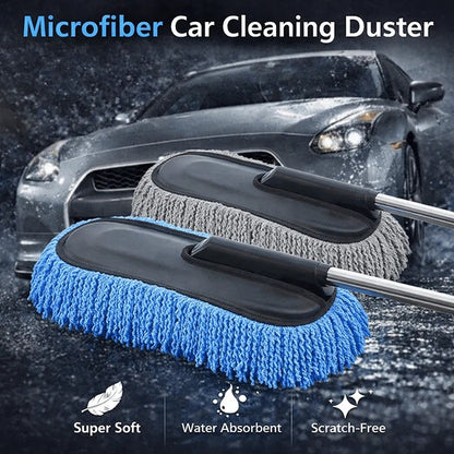 Best Microfiber Car Cleaning Duster | Telescopic Handle Exterior & Interior Cleaner