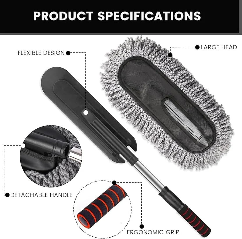 Best Microfiber Car Cleaning Duster | Telescopic Handle Exterior & Interior Cleaner