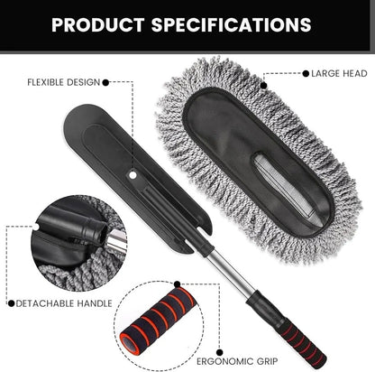 Best Microfiber Car Cleaning Duster | Telescopic Handle Exterior & Interior Cleaner