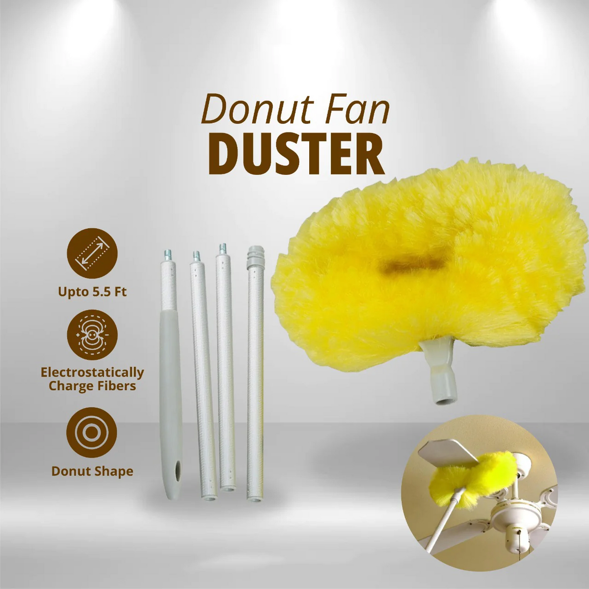 Microfiber Ceiling & Fan Cleaning Brush
