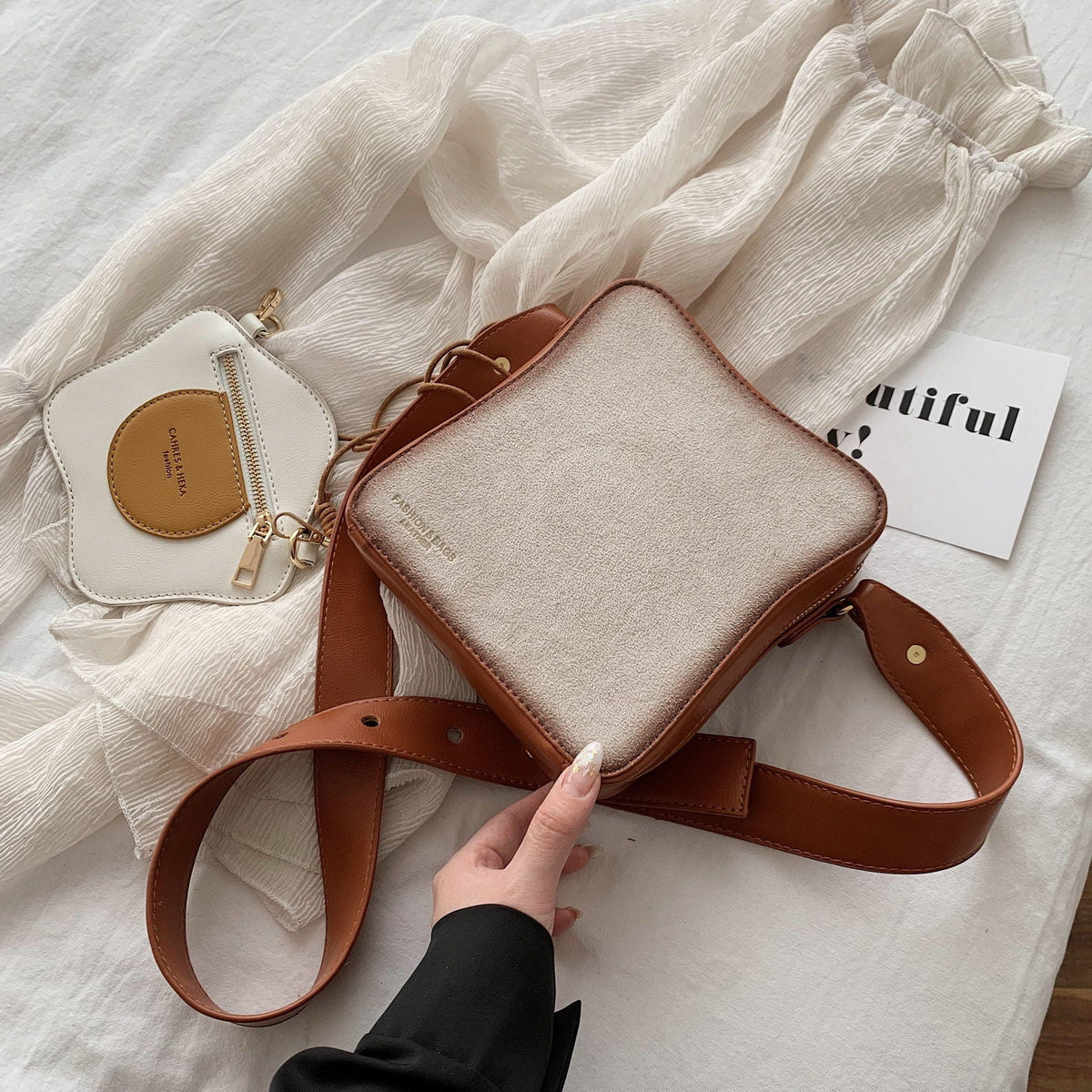Unique Egg And Bread Shape Women Crossbody Bag