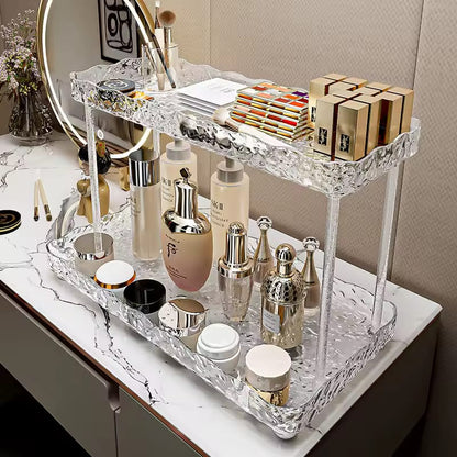 Multipurpose Acrylic 2 Layer Cute Bunny Shelves Organizer