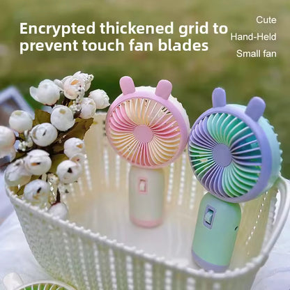Mini Handheld Fan Portable USB Rechargeable 3 Speed Cooling