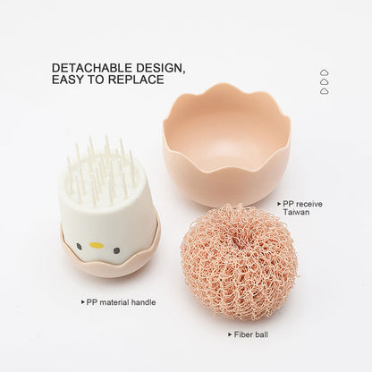 Egg Shell Microfiber Cleaning Brush