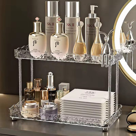 Multipurpose Acrylic 2 Layer Cute Bunny Shelves Organizer