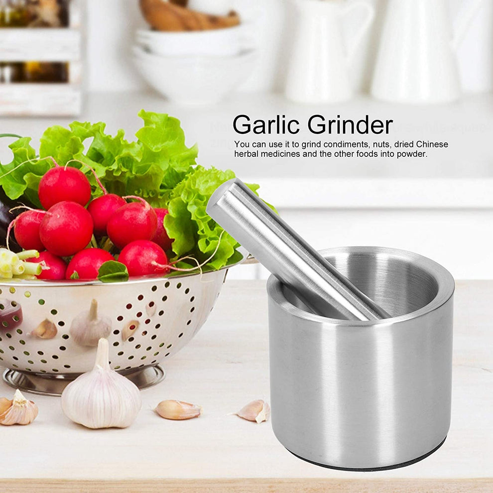 Generic Stainless Steel Mortar And Pastel (Hawan Dasta)