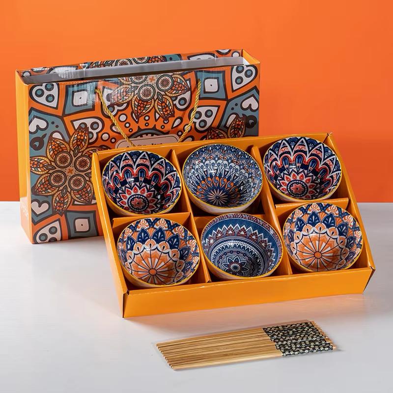 Creative Ceramic Porcelain Bowl Set (Box Packing)