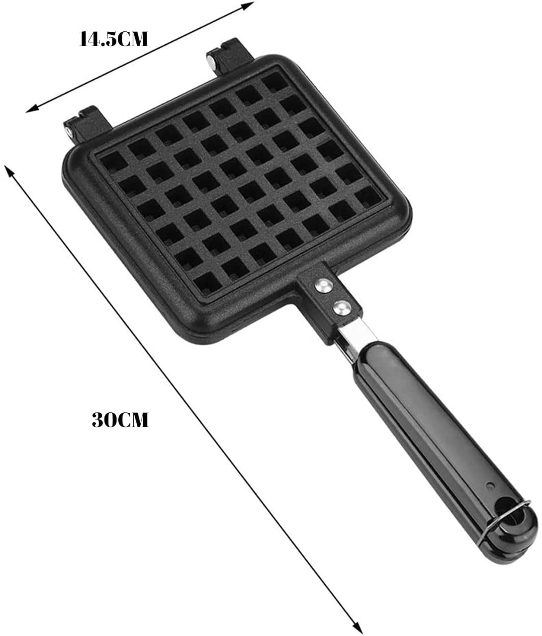 Stove Top Iron Waffle Maker,Deep Fill Non-Stick