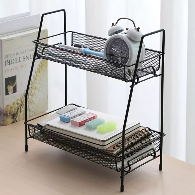 2 layer smart metal shelf