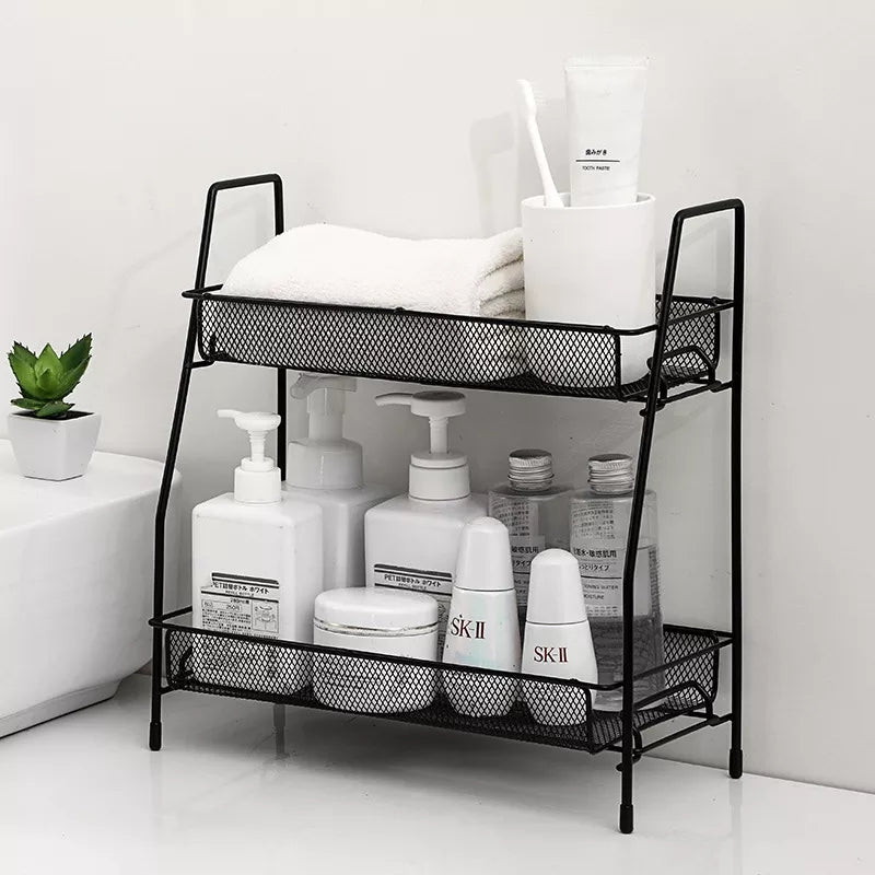 2 layer smart metal shelf