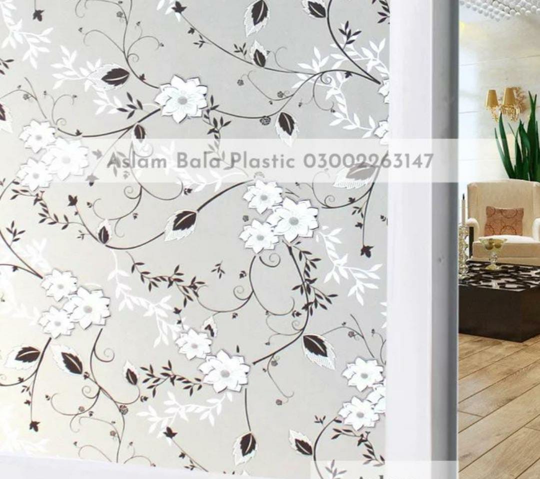 Window Glass Wallpaper Sticker Florals Fancy Pattern