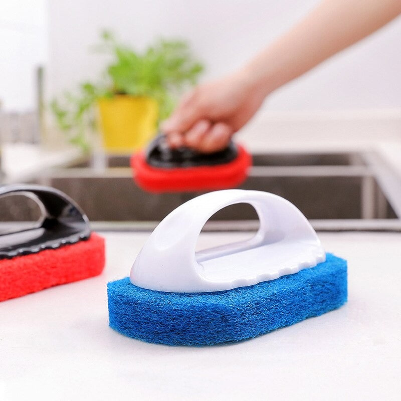 Magic Powerful Cleaning Sponge Brush With Handle (Cleaning is Easy Now)