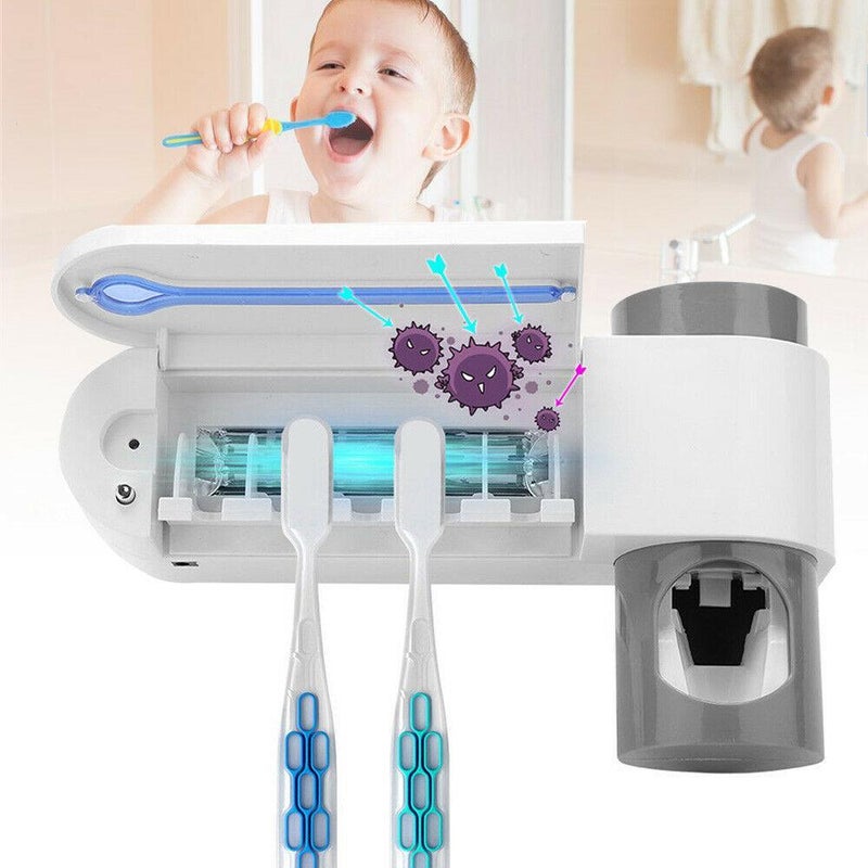 3In1 Antibacterial Toothpaste Squeezer & Brush Holder