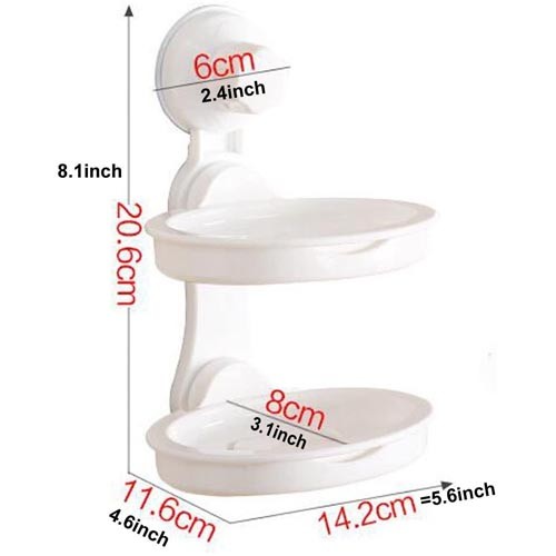 Double Layer Soap Dish Wall Mounted