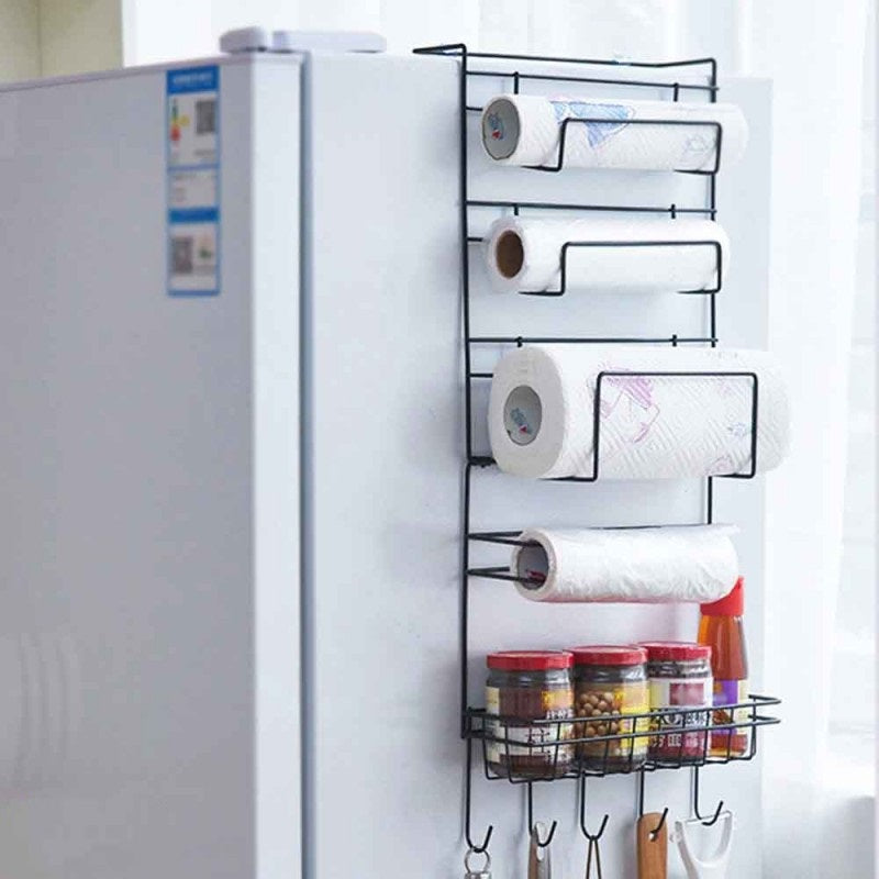 5-Tier Multi-Functional Storage Shelf For Hanging On The Fridge