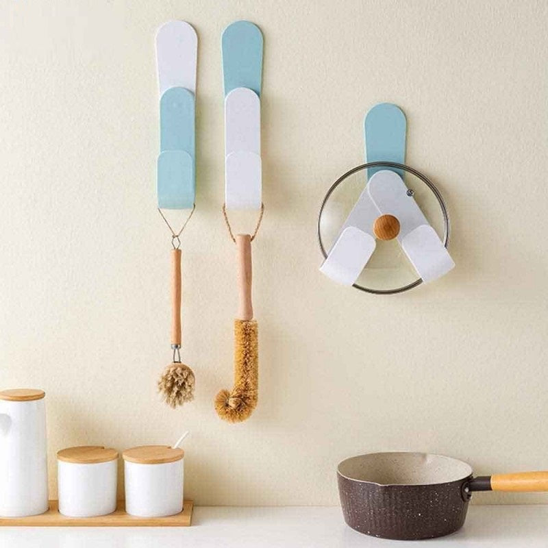 Folding Pot Lid Holder Wall Mounted