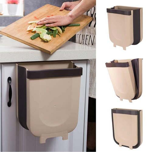 Collapsible Cabinet Door Hanging Trash Bin