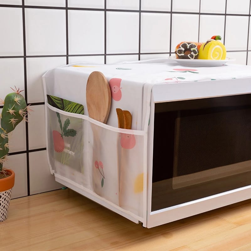 Microwave Dust Safe Cover With Pockets