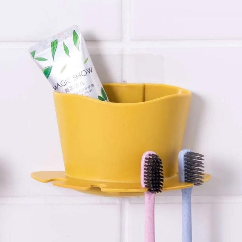 Wall Mounted Brush & Toothpaste Holder