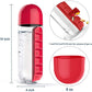 Combine Daily Pill Box Organizer With Water Bottle