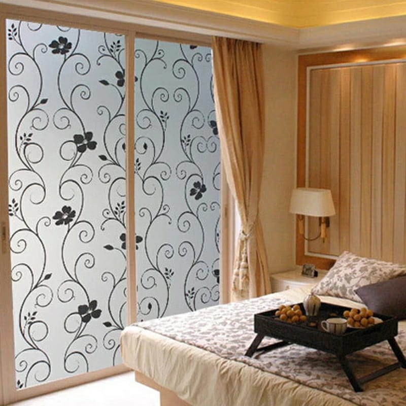 Window Glass Wallpaper Sticker Florals Fancy Pattern