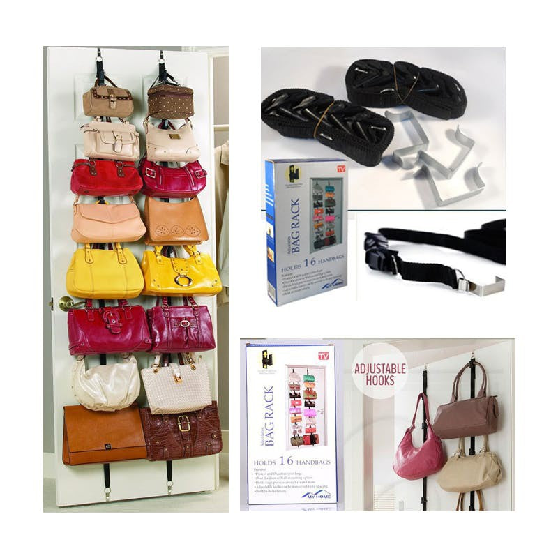 Adjustable bag rack for 16 bags