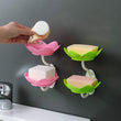 Wall- Mounted Drain Soap Box Double Layer Flower Shaped