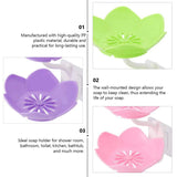 Wall- Mounted Drain Soap Box Double Layer Flower Shaped