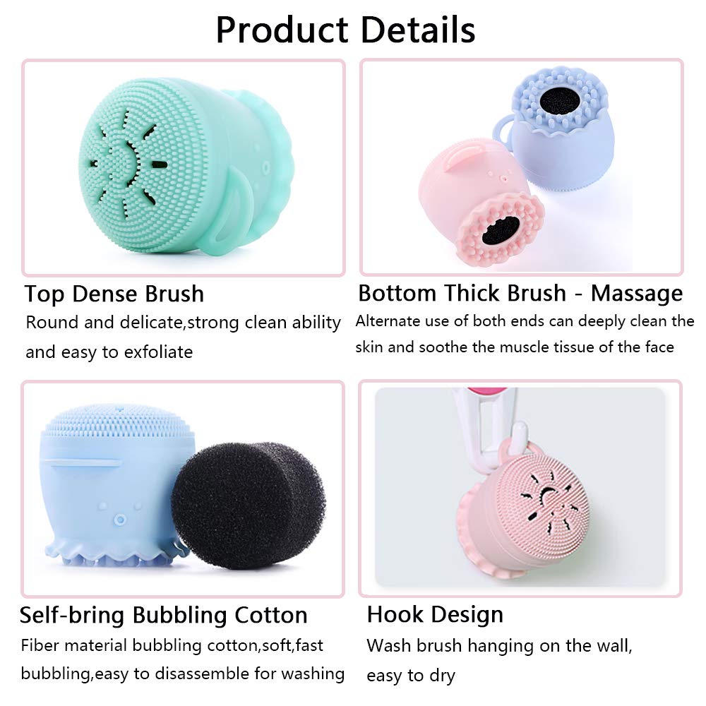 Face Cleansing Brush Silicone Mini Octopus