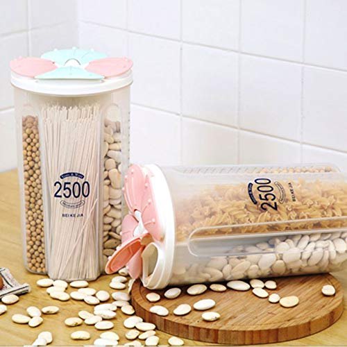 4 Grid Food Cereal Container Jar 2500Ml