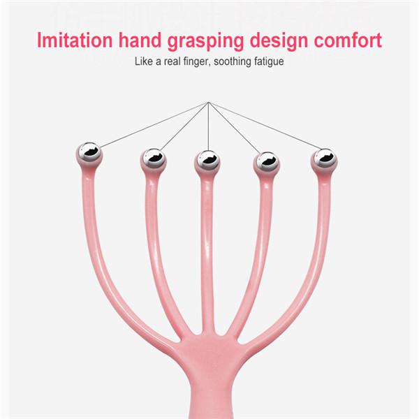 Five Fingers Claw Steel Ball Massager For Head Scalp Neck Relaxation