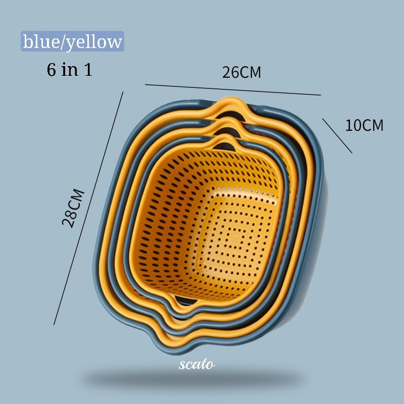 6 piece Multifunctional Drain Basket