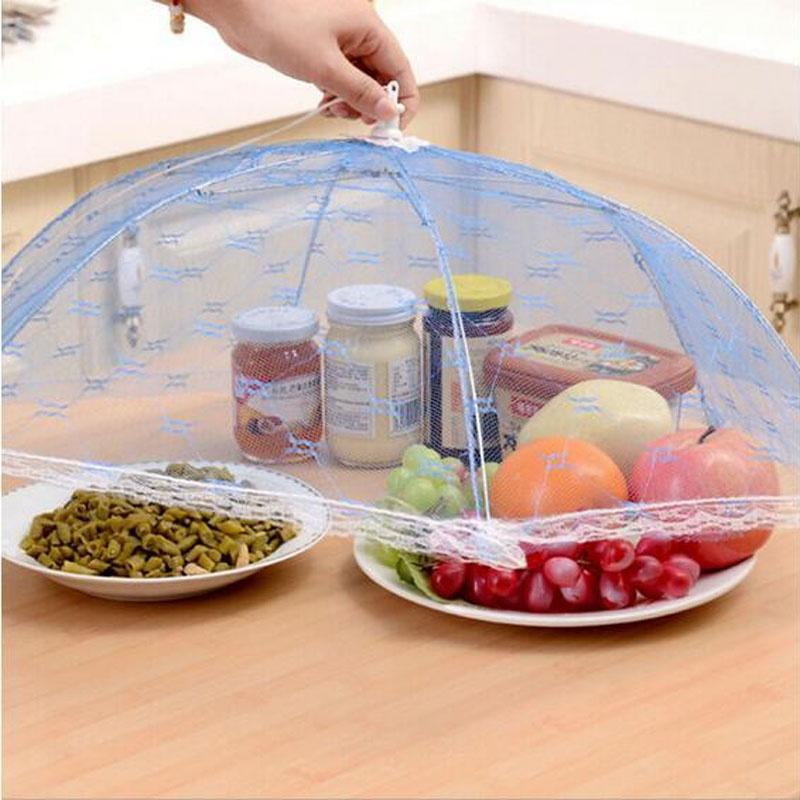 Foldable Umbrella Food Cover Picnic Kitchen Anti Fly Mosquito Net