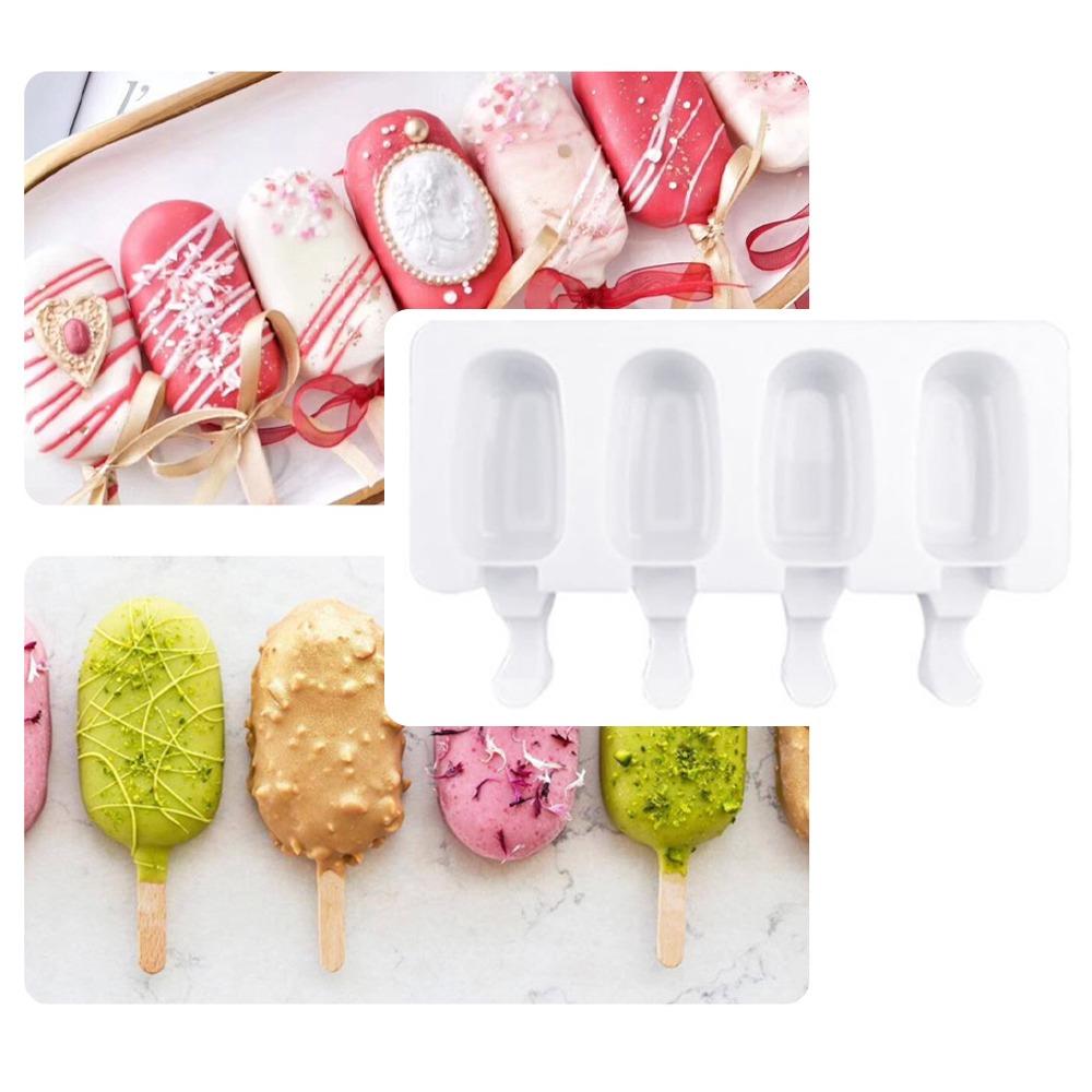 Silicone Ice Cream Mold Stripe Ice Cube Tray