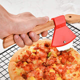 Axe Pizza Cutter with Bamboo Handle